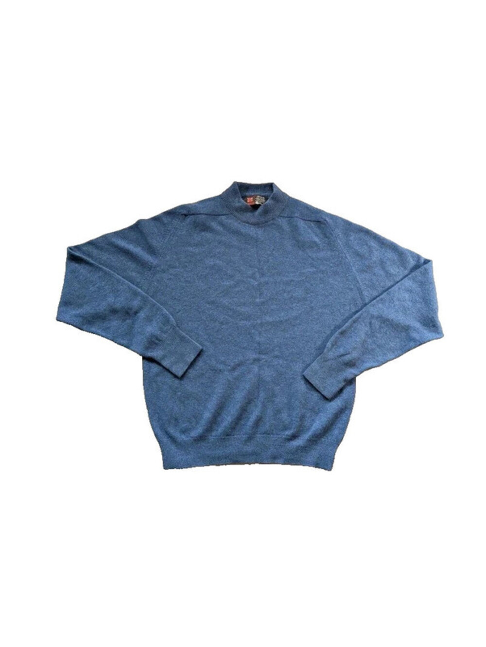 RedFox Vintage 80s 100% Pure Lambswool Blue Sweater Men's XL Made In England